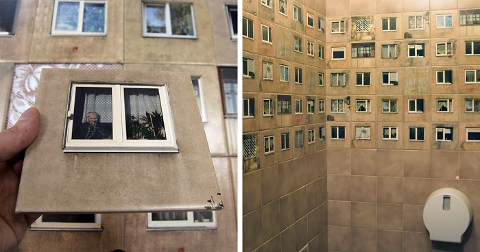 Restaurant Hires Designers To Redecorate Their Bathroom But Doesn’t Allow To Change The Tiles, So They Do This