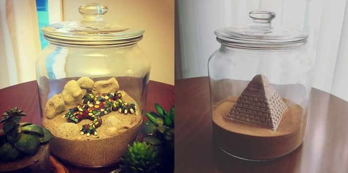 My Jar Project (Gaudi Lizard From Spain And Pyramid From Egypt)