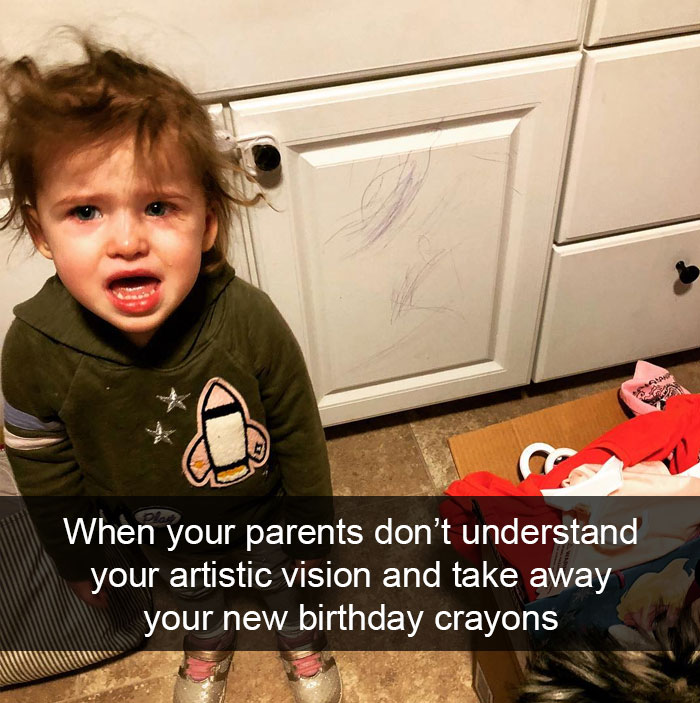 When Your Parents Don’t Understand Your Artistic Vision And Take Away Your New Birthday Crayons