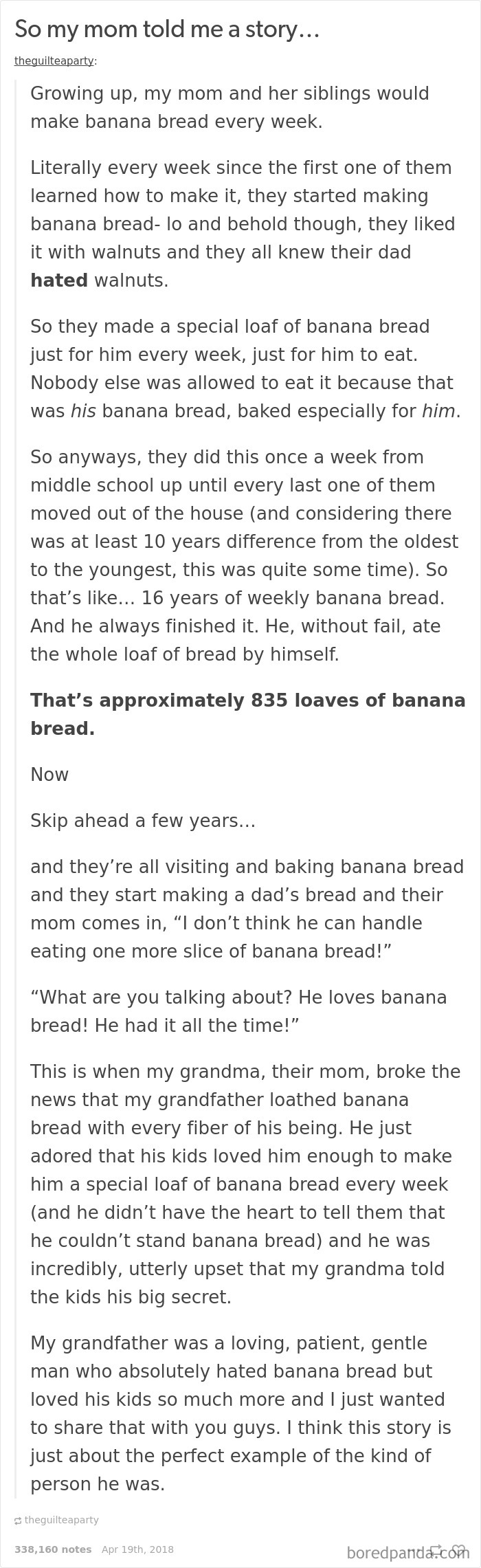 Grandpa Loves Banana Bread