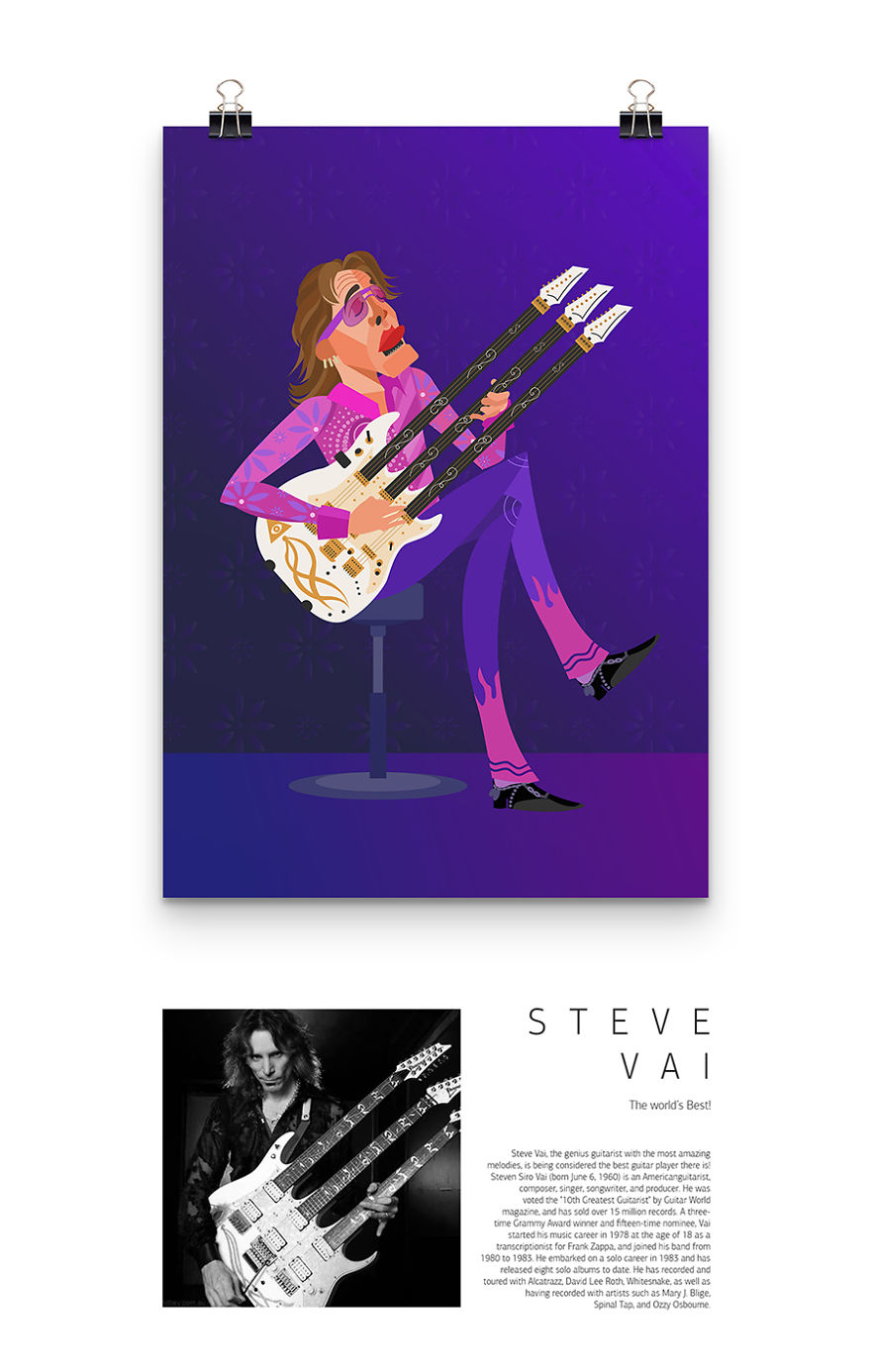 I Illustrated Some Of My Favourite Guitarists