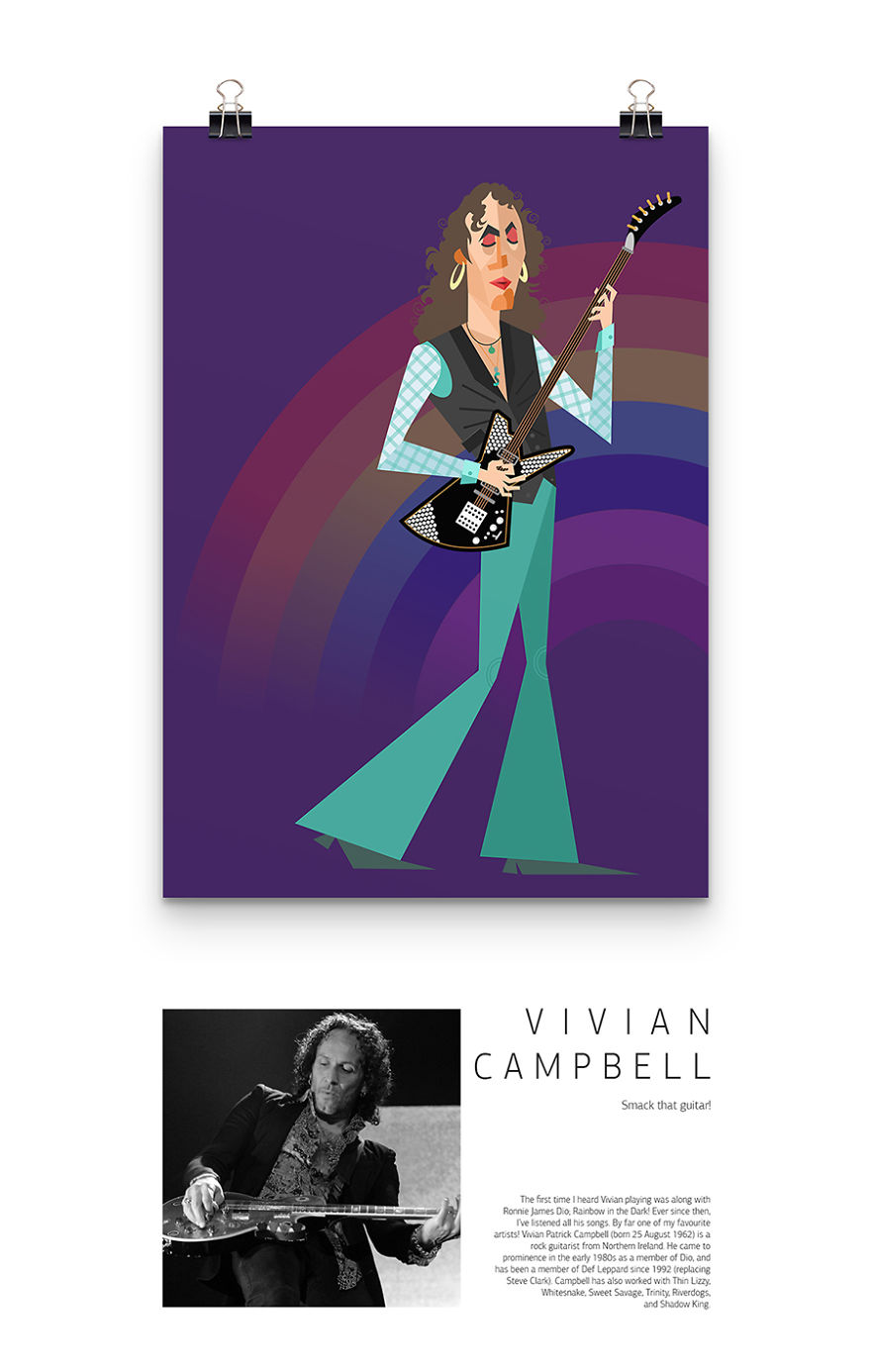 I Illustrated Some Of My Favourite Guitarists