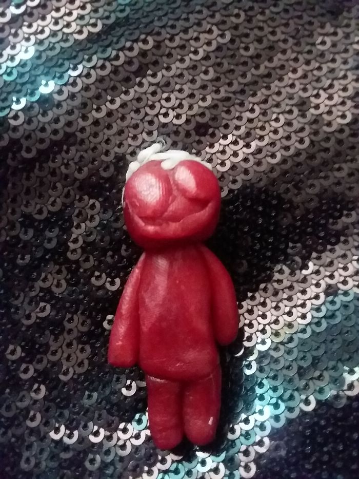 Meet Larry. A Clay Figure Who Is Only 5 Years Old. Boredom Can Do Wonders...