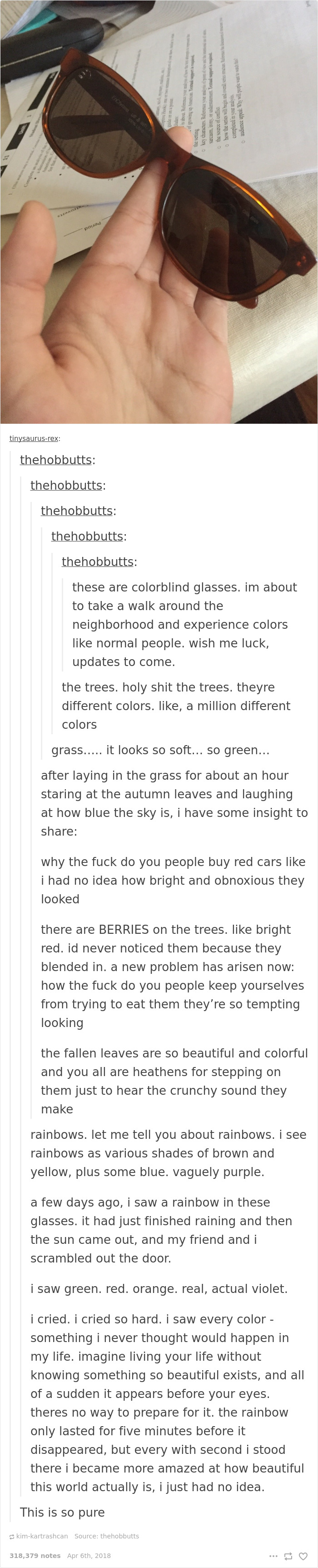 Experiencing The Colours Like Normal People For The First Time