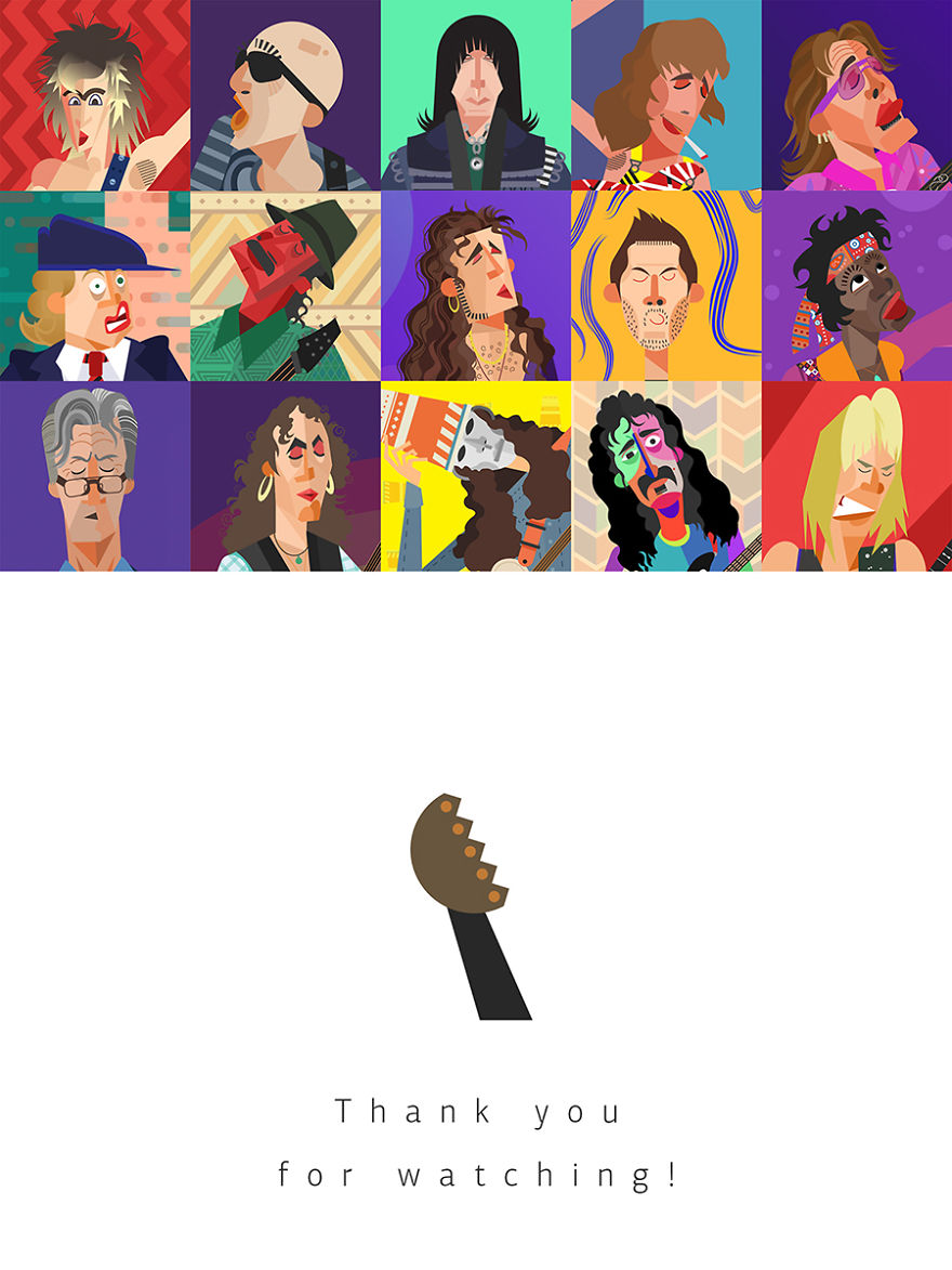I Illustrated Some Of My Favourite Guitarists