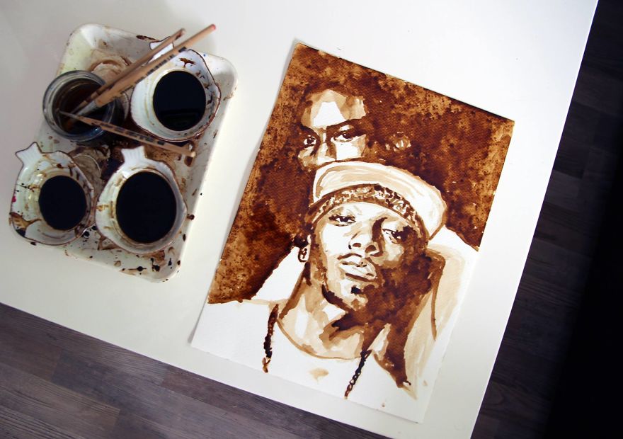 I Am A Coffee Addict, And I Love To Paint Portraits With It!