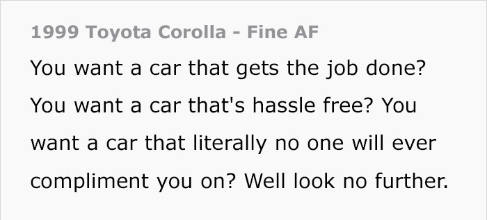 The Internet Is Dying From Laughter At The Way This Guy Is Trying To Sell His Old Car On Craigslist