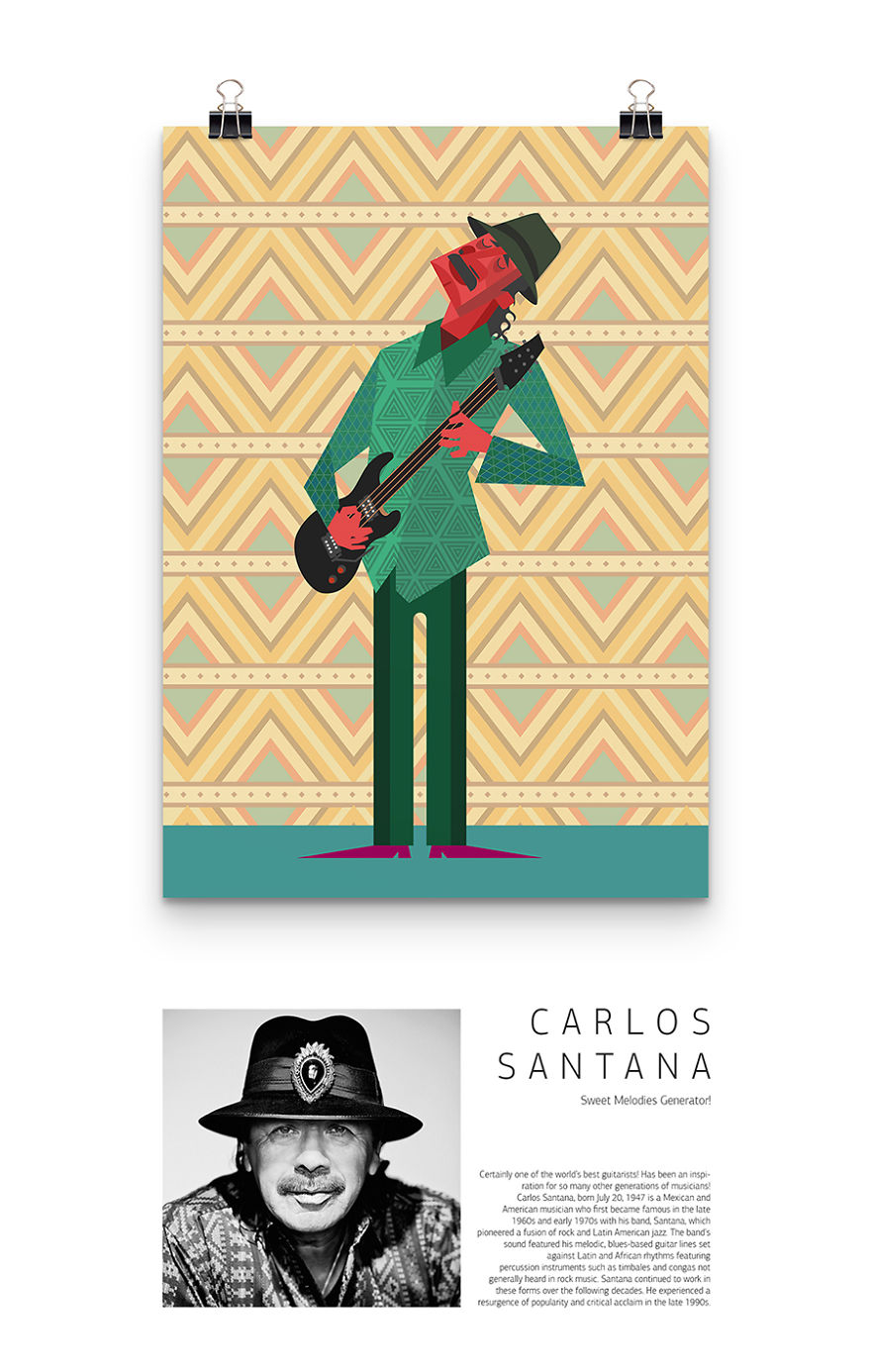 I Illustrated Some Of My Favourite Guitarists