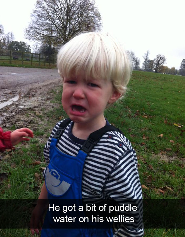 He Got A Bit Of Puddle Water On His Wellies