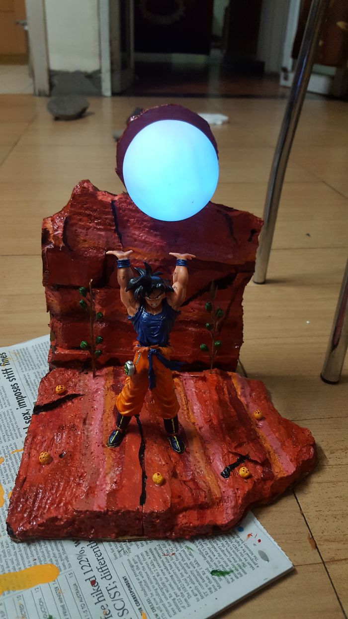 Made A Spirit Bomb Lamp For My Boyfriend