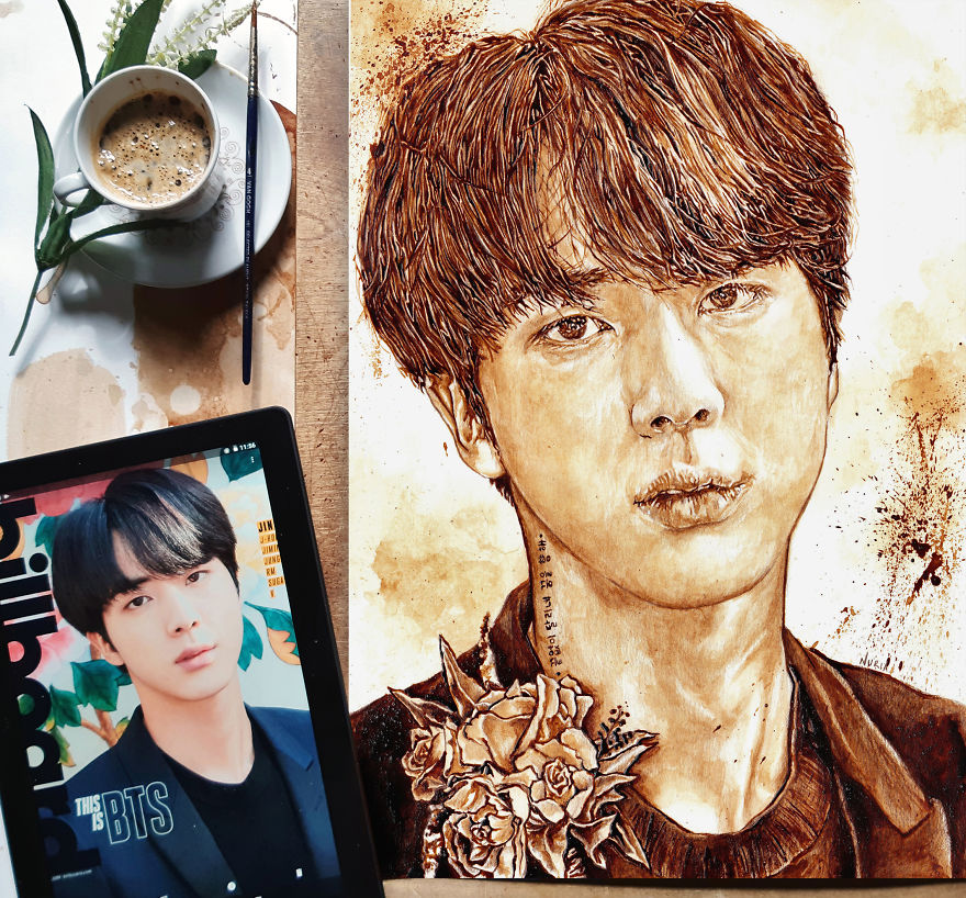 I'm Back At Drawing With Coffee Illustrations Of Bts I'm Back At Drawing With Coffee Illustrations Of Bts