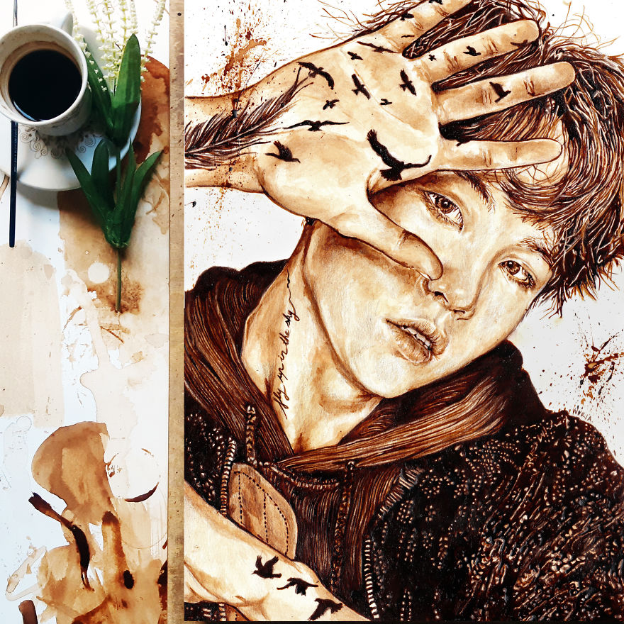 I'm Back At Drawing With Coffee Illustrations Of Bts I'm Back At Drawing With Coffee Illustrations Of Bts