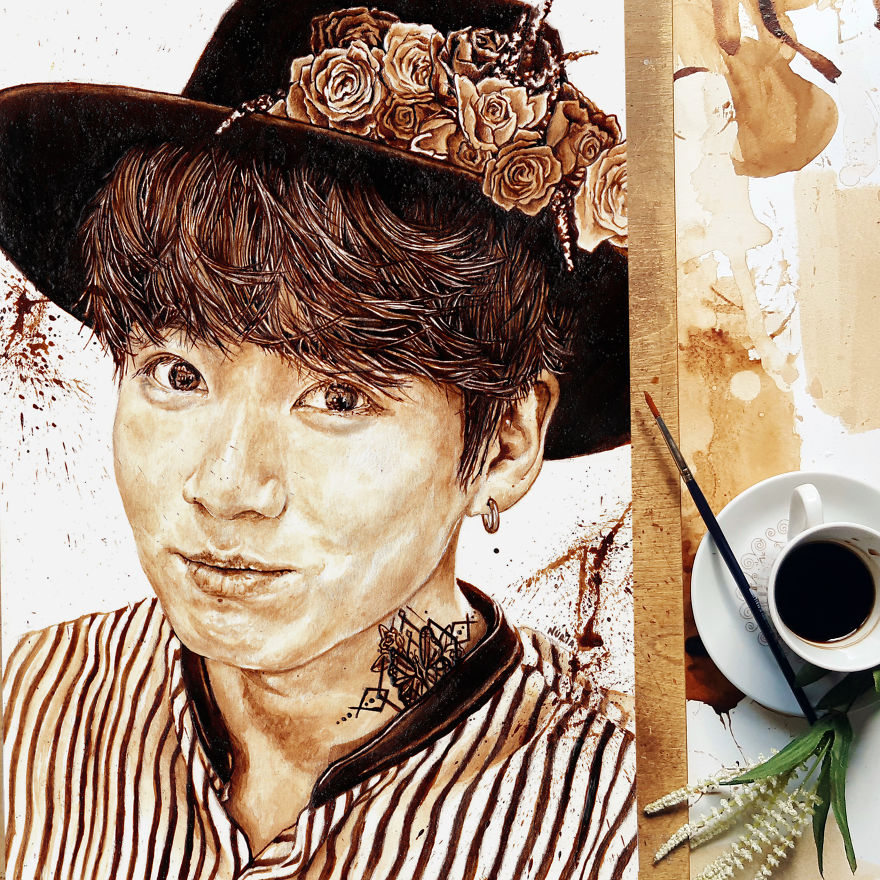 I'm Back At Drawing With Coffee Illustrations Of Bts I'm Back At Drawing With Coffee Illustrations Of Bts