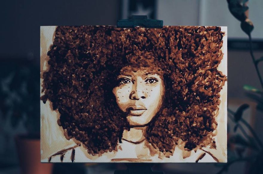 I Am A Coffee Addict, And I Love To Paint Portraits With It! I Am A Coffee Addict, And I Love To Paint Portraits With It!