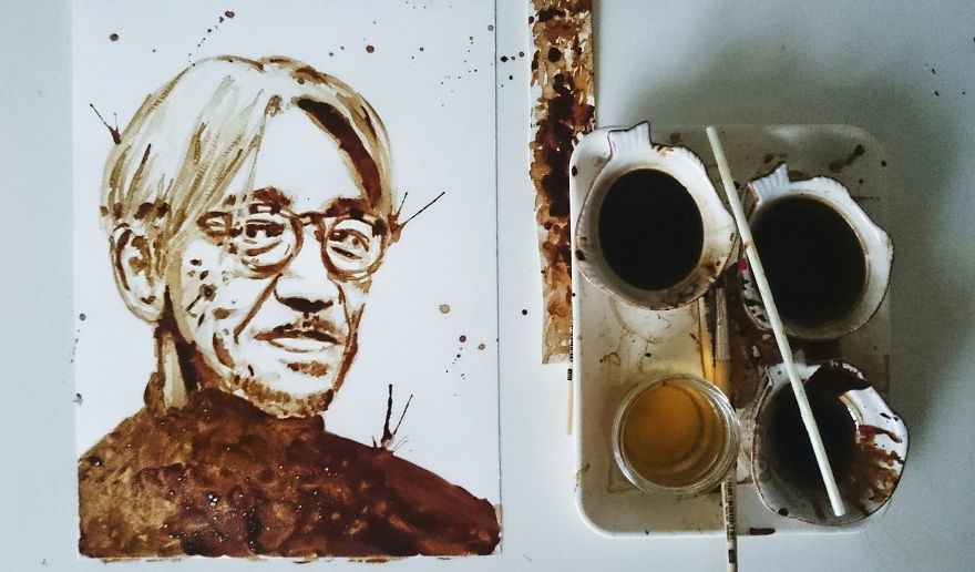 I Am A Coffee Addict, And I Love To Paint Portraits With It! I Am A Coffee Addict, And I Love To Paint Portraits With It!