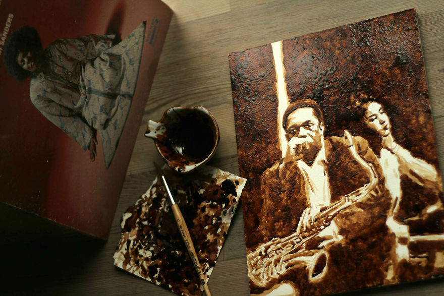 I Am A Coffee Addict, And I Love To Paint Portraits With It! I Am A Coffee Addict, And I Love To Paint Portraits With It!