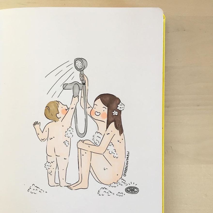 Today's Shower Shenanigans Involved Discovering The Faucet As A Great Source Of Fun