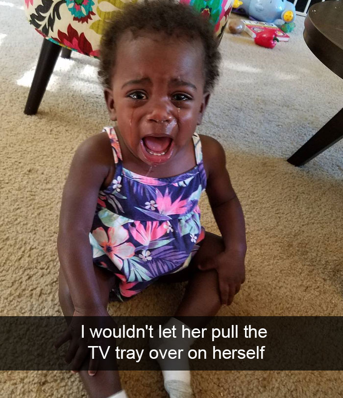 I Wouldn't Let Her Pull The Tv Tray Over On Herself
