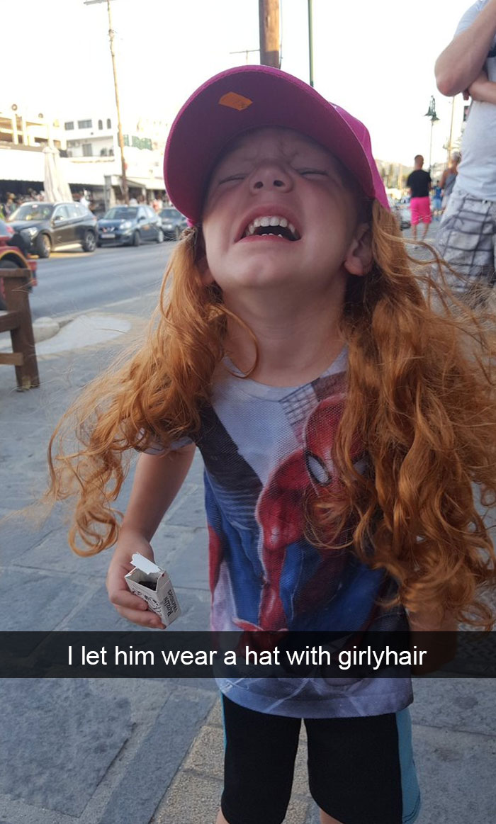 I Let Him Wear A Hat With Girlyhair