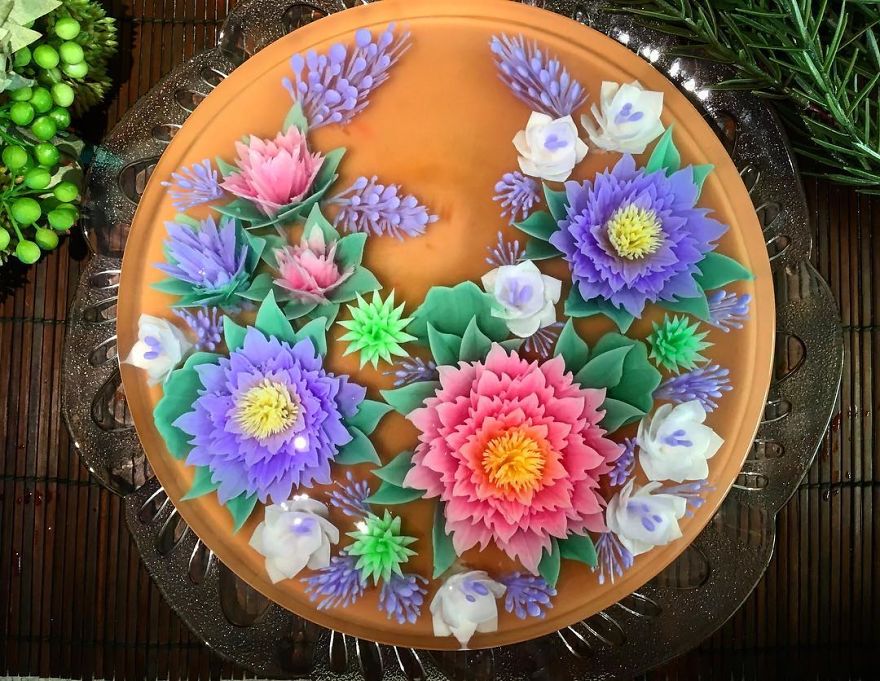 Special Edition Oriental Flowers In Lychee With Coconut Milk And "Gula Melaka" (Coconut Sugar)