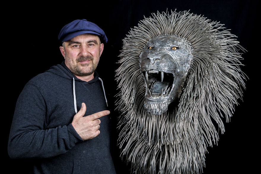 My Recent Work, Stainless Steel Lion
