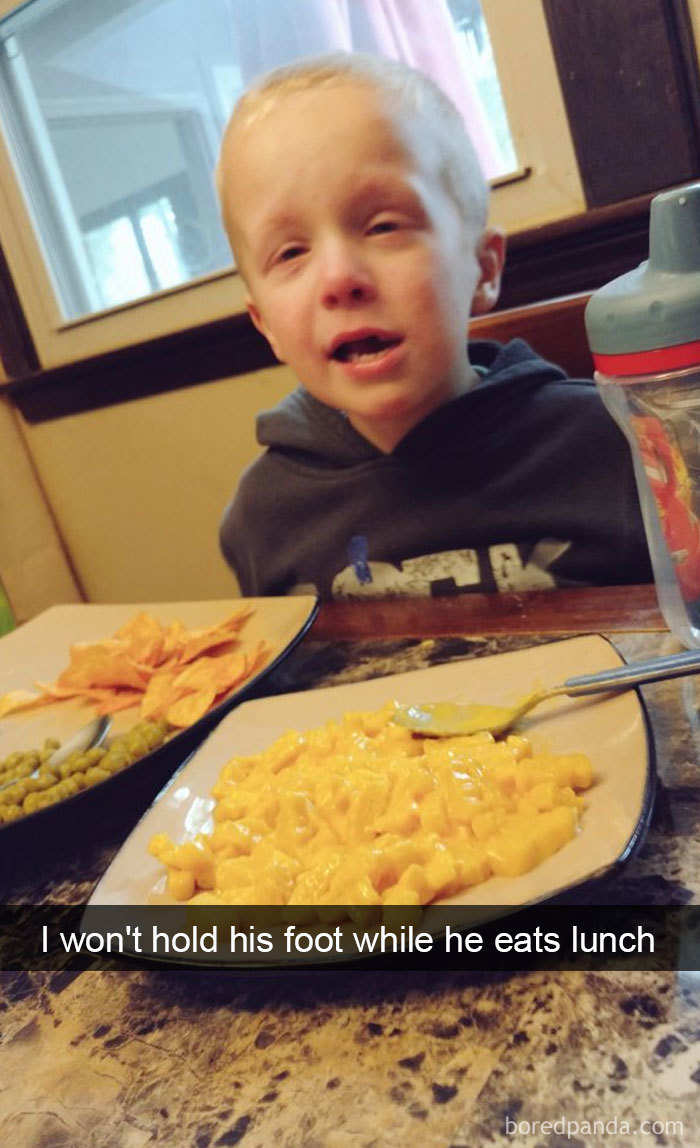I Won't Hold His Foot While He Eats Lunch