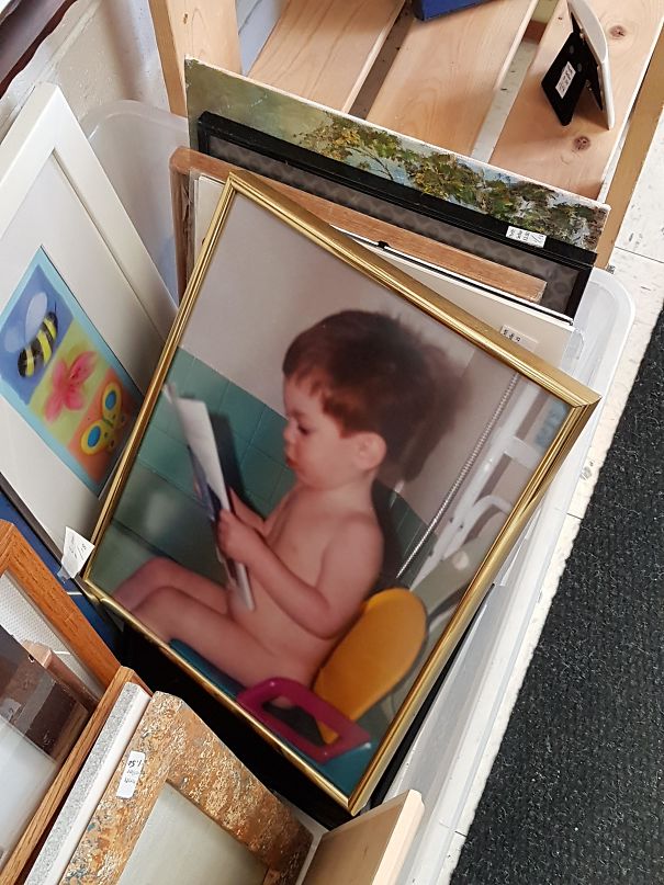 The Only Thing Worse Than Your Parents Showing Your Date This Picture... Is Donating It To A Thrift Store