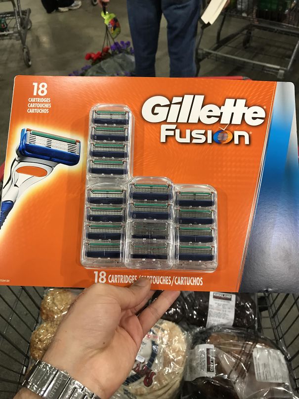 Hey, Gillette Would You Please Re-Think Your Packaging? Especially When We Need To Cut All The Excess Paper To Get To The Actual Product And The Package Become Useless
