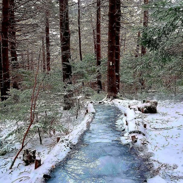 This Frozen Trail Looks Like A River