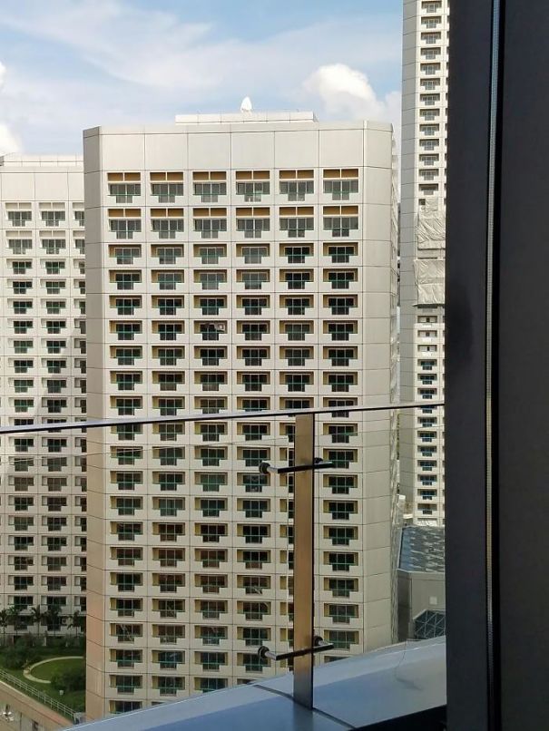 The Hotel Across The Street Looks Like A Bunch Of Lan Ports