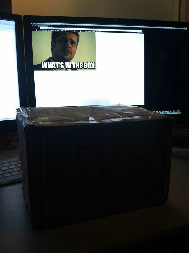 My Boss Got A Package Today Right After He Walked Out Of The Room. I Left This For Him