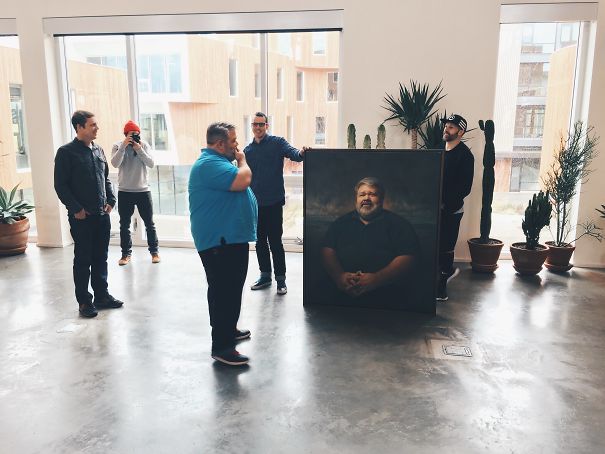 My Boss Was Just Gifted A Giant Classical Oil Painting Of Himself