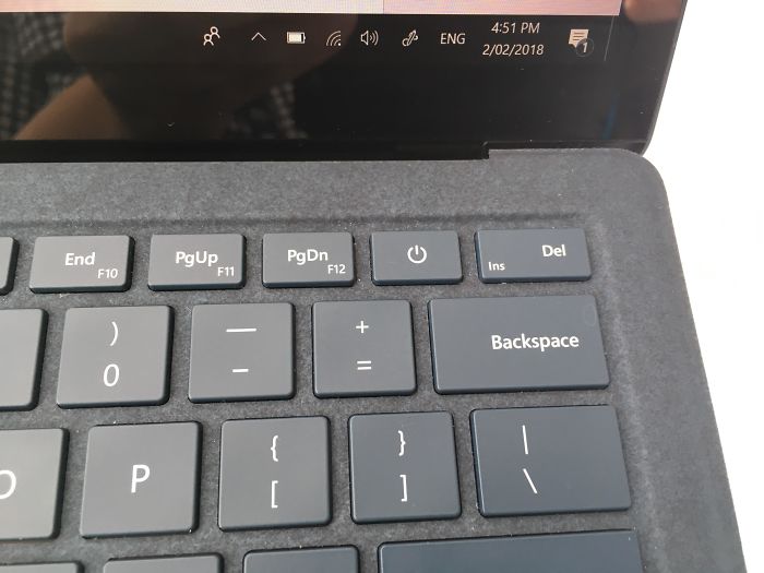 Surface Laptop Russian Roulette - Delete The Last Letter You Typed Or Power Off