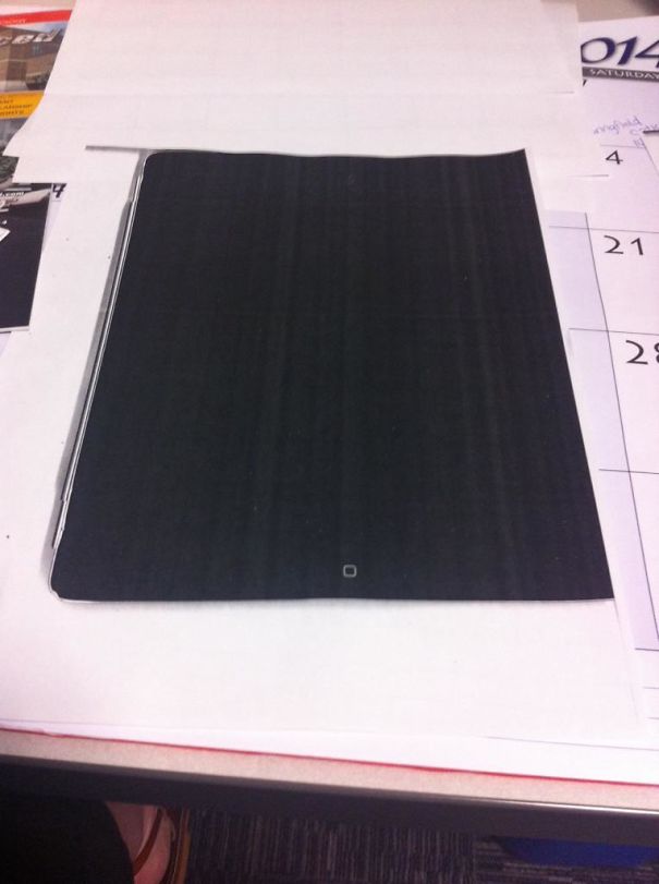 Someone In My Office Apparently Tried To Xerox Whatever Was On Their iPad Screen