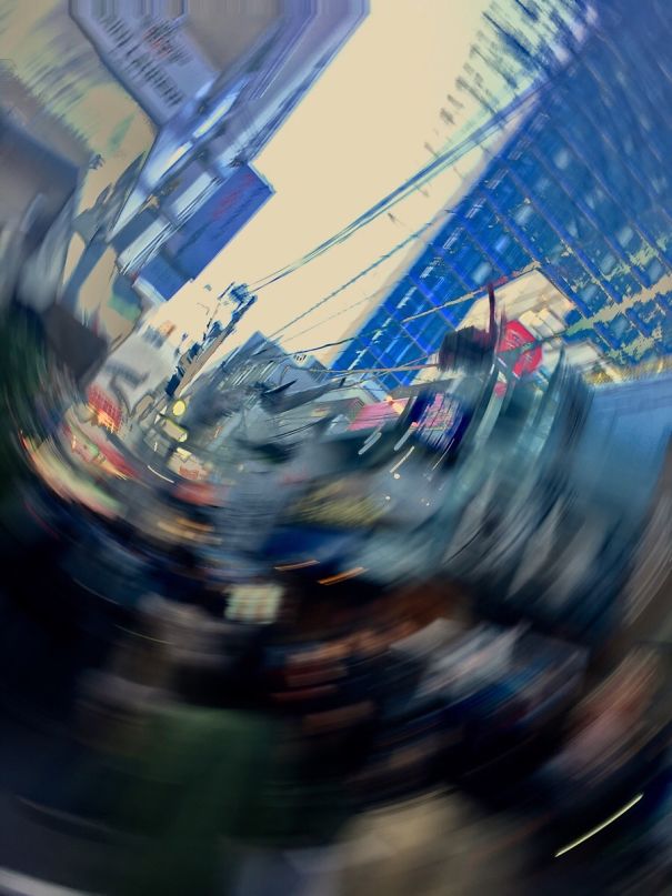 Dropped Phone Whilst Taking A Pic In Tokyo, Japan. Accidental Abstract Art