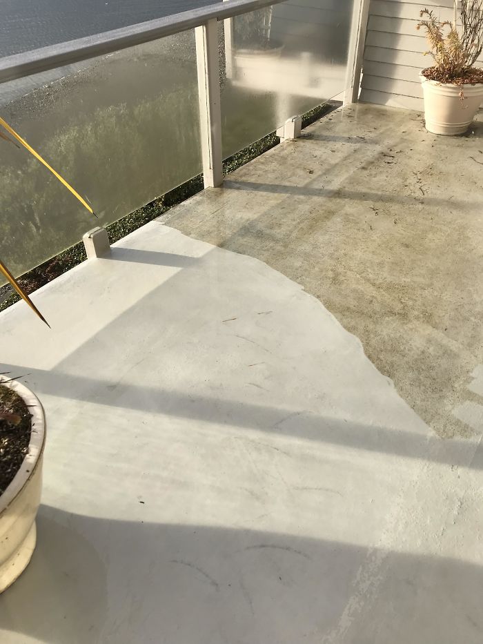 Balcony Of A Woman Living Off The Coast Of Puget Sound. Apparently It Was Relatively New Paint