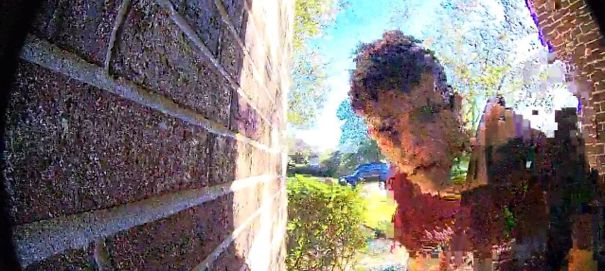 My Doorbell Camera Glitched, Making Me Look Like Modern Art