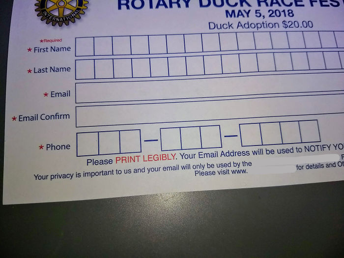 This 'Email Confirm' Field For A Hand Written Form