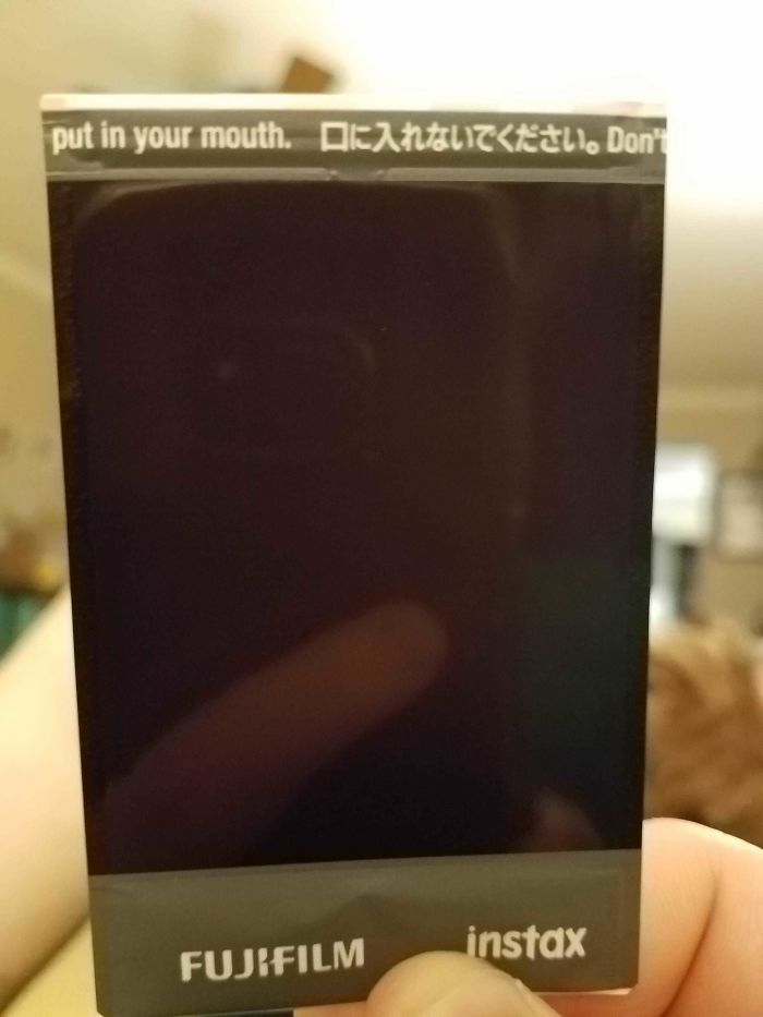 The Instructions On This Instant Film