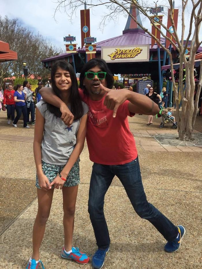 My Daughter And Me At Busch Gardens Today. I Think I'm Getting The Hang Of This Tween Dadding Thing