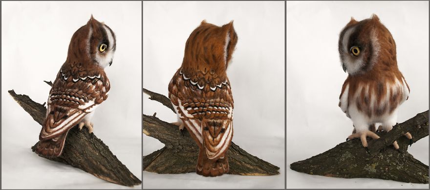 This Owl Never Flies. It Is A Felt Sculpture This Owl Never Flies. It Is A Felt Sculpture