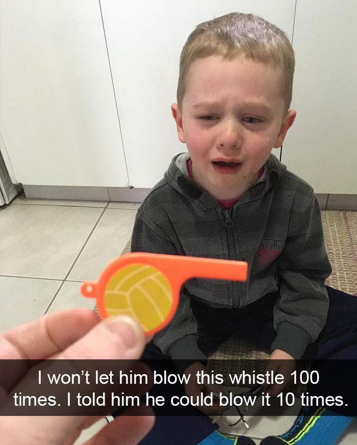 I Won’t Let Him Blow This Whistle 100 Times. I Told Him He Could Blow It 10 Times