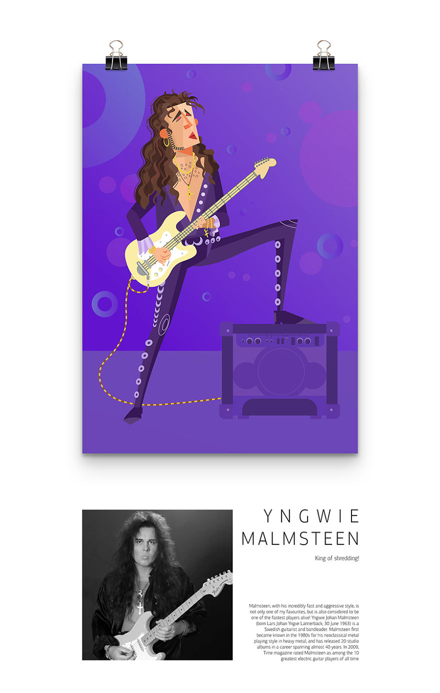 I Illustrated Some Of My Favourite Guitarists