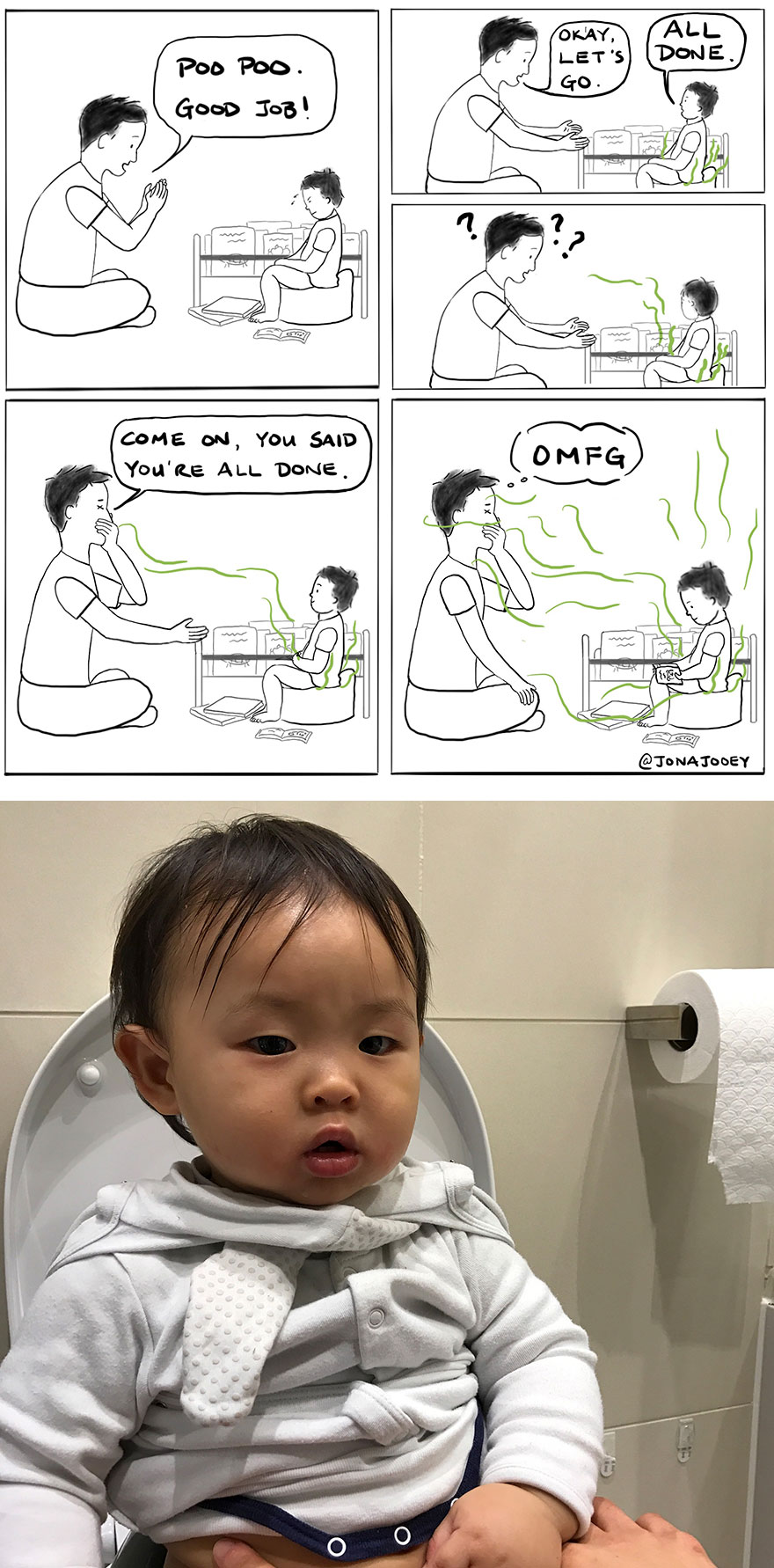 He Likes My Company, Particularly After He's Done A Massive Poop