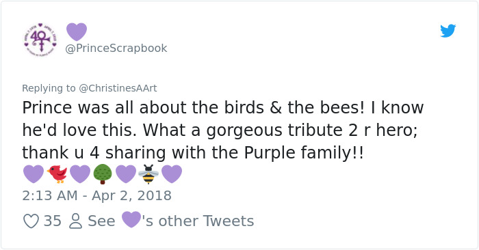 Prince Mural Suddenly Grows Magnificent Flowery Crown And It's The Most Beautiful Tribute