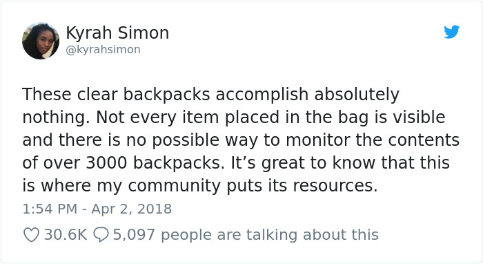 Transparent Backpacks Students Response