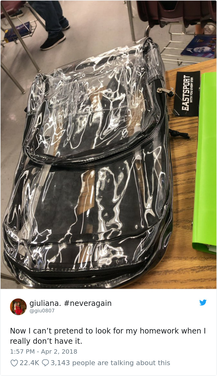 Transparent Backpacks Students Response