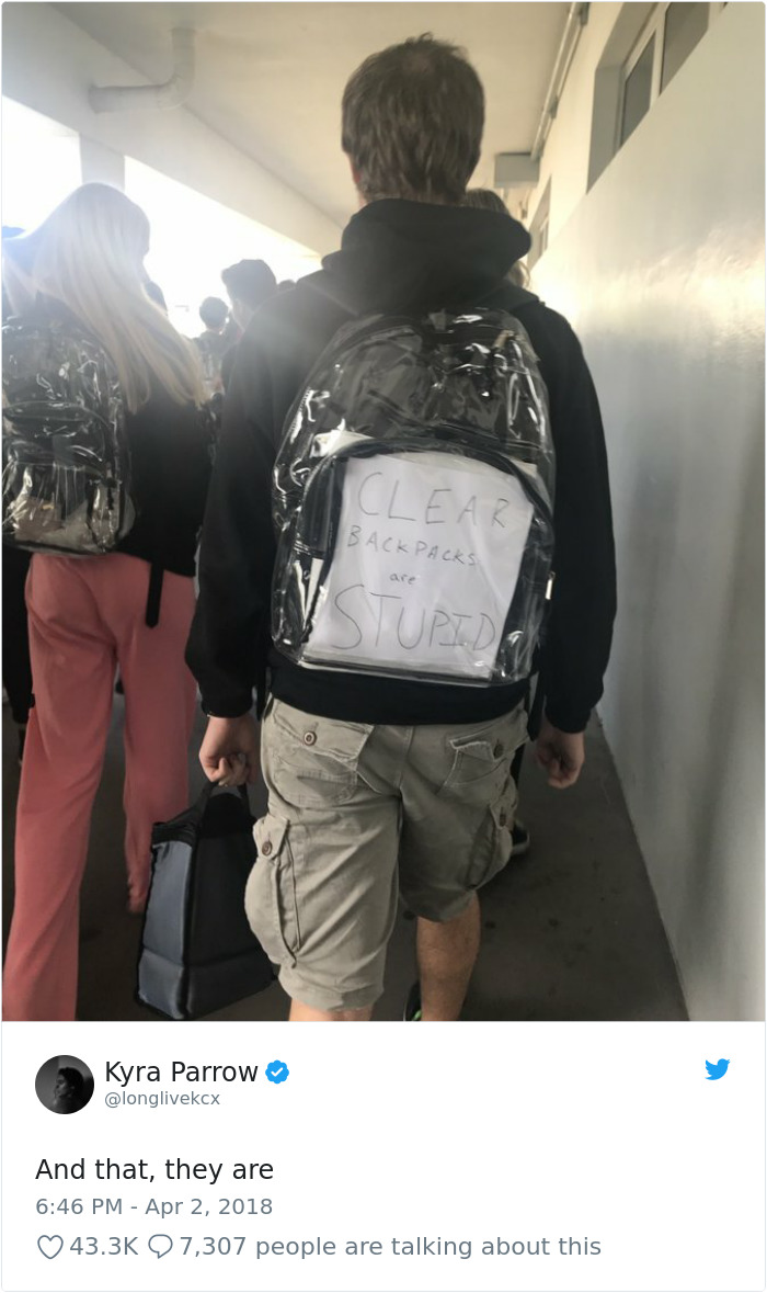 Transparent Backpacks Students Response