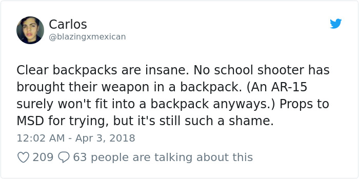 Transparent Backpacks Students Response