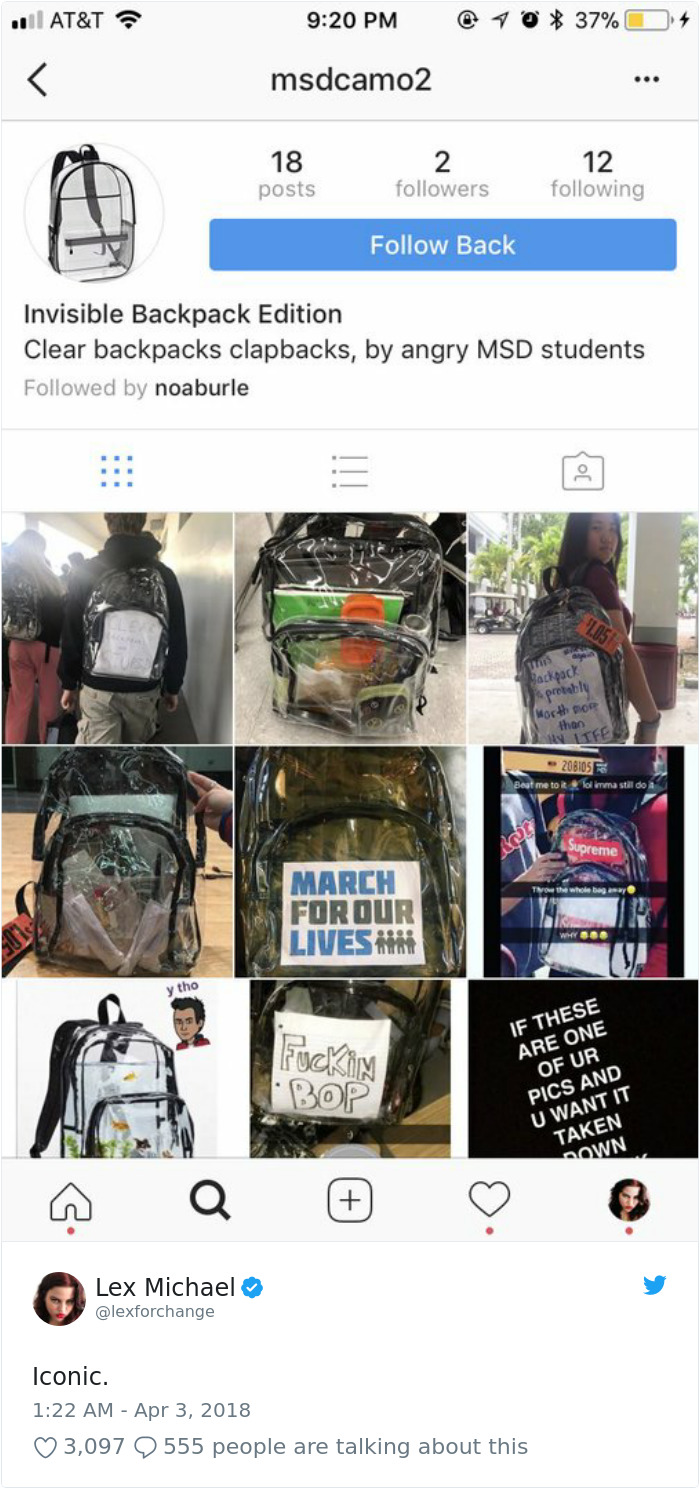 Transparent Backpacks Students Response